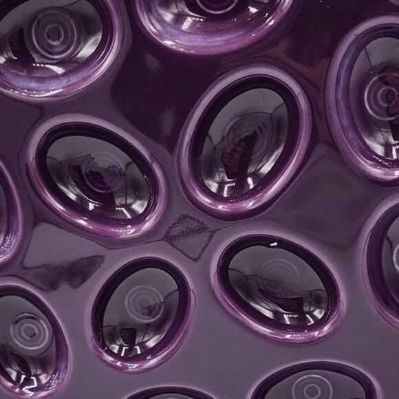 Deep Purple Fiesta Ware Deviled Hard Boiled Egg Round Ceramic Dish Platter Tray - Picture 3 of 10